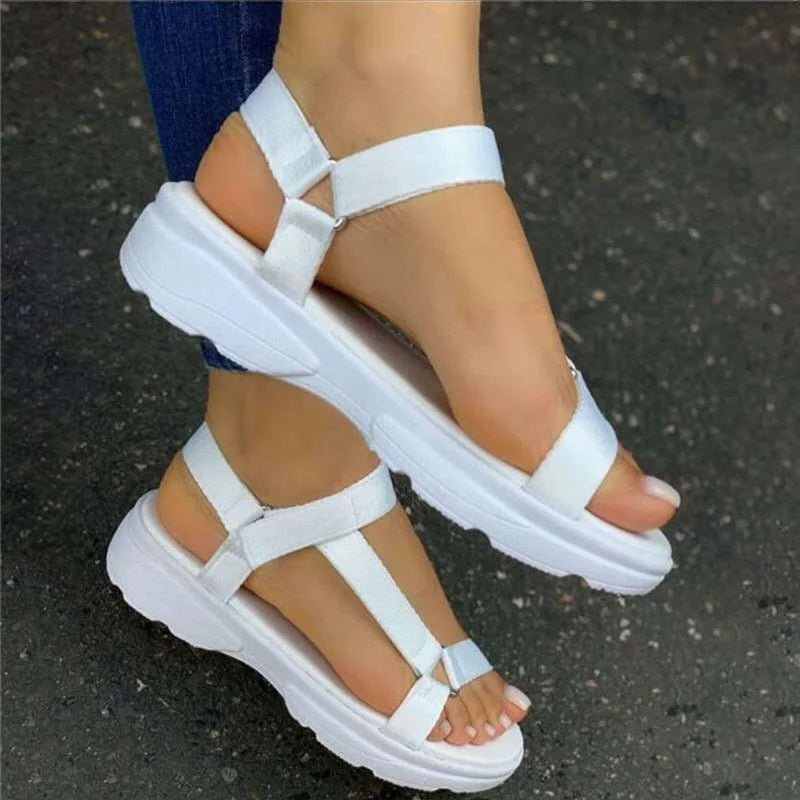 Beach Shoes Woman 2024 Summer Sandals Woman Non-Slip Casual Multi Color Shoes Fashion Solid Open Toe Sandals Daily Comfortable