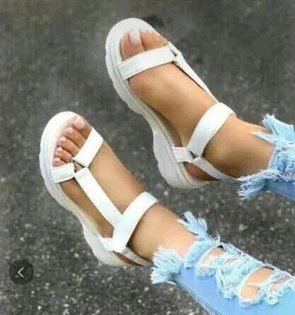 Beach Shoes Woman 2024 Summer Sandals Woman Non-Slip Casual Multi Color Shoes Fashion Solid Open Toe Sandals Daily Comfortable
